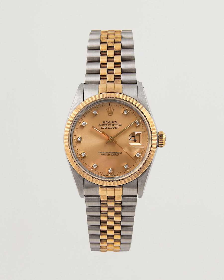 Heren | Rolex Pre-Owned Datejust 16013 Diamond Dial Silver | Rolex Pre-Owned | Datejust 16013 Diamond Dial Silver