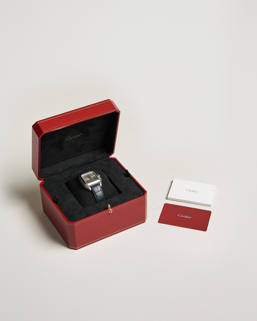 Heren | Cartier Pre-Owned Santos Dumont WSSA0022 Silver | Cartier Pre-Owned | Santos Dumont WSSA0022 Silver