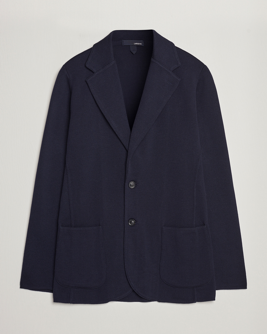 Heren | Blazers | Lardini | Knitted Wool Blazer Navy