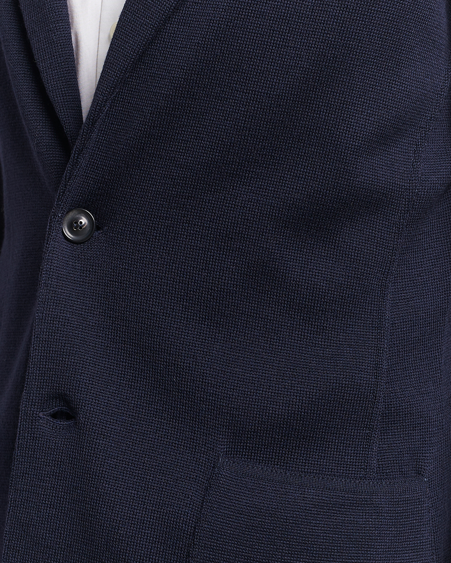 Heren | Blazers | Lardini | Knitted Wool Blazer Navy