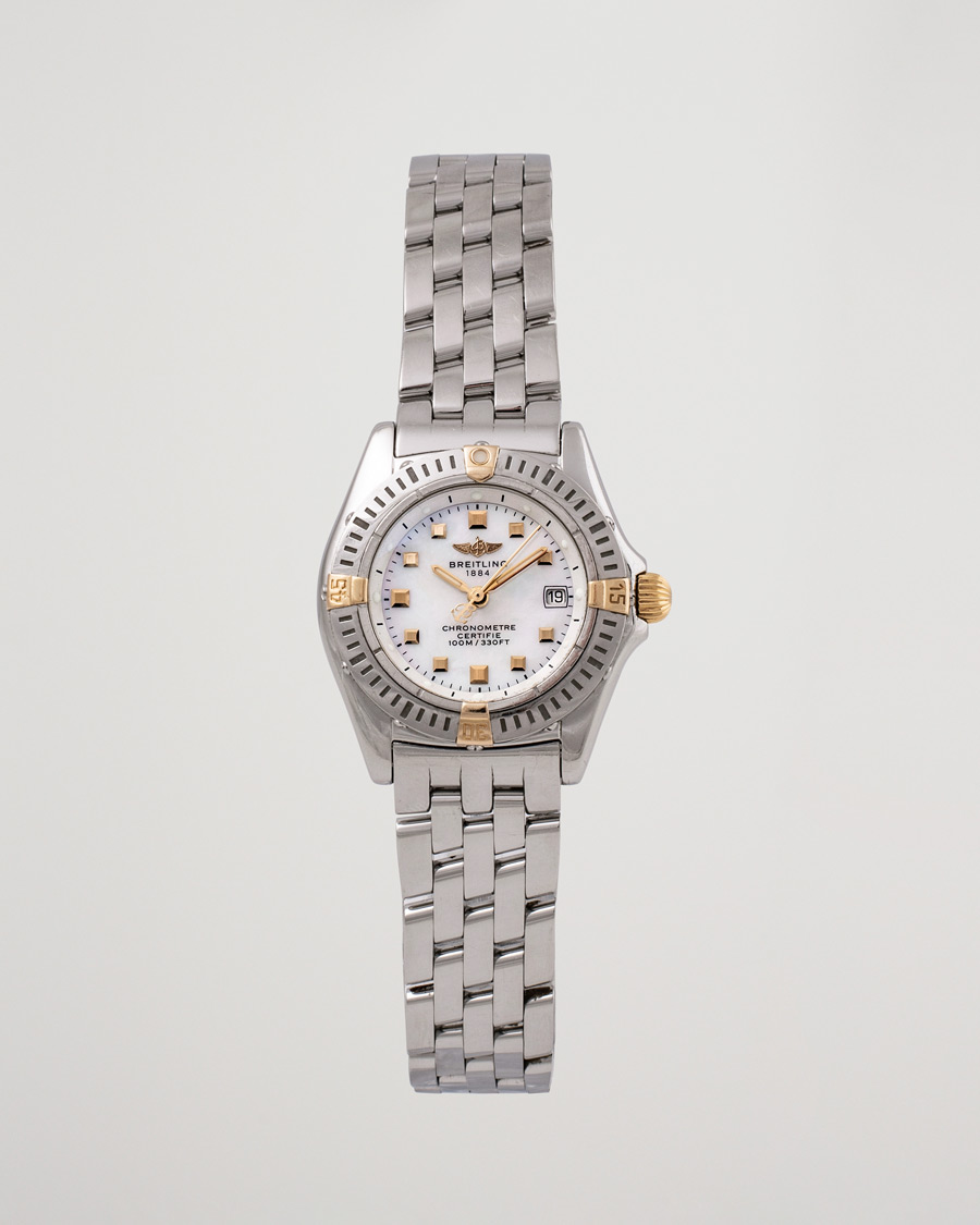 Heren | Breitling Pre-Owned Callistino B72345 Mother of Pearl Silver | Breitling Pre-Owned | Callistino B72345 Mother of Pearl Silver