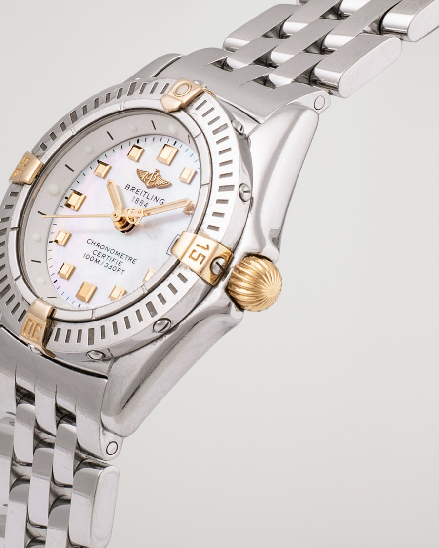 Heren | Breitling Pre-Owned Callistino B72345 Mother of Pearl Silver | Breitling Pre-Owned | Callistino B72345 Mother of Pearl Silver