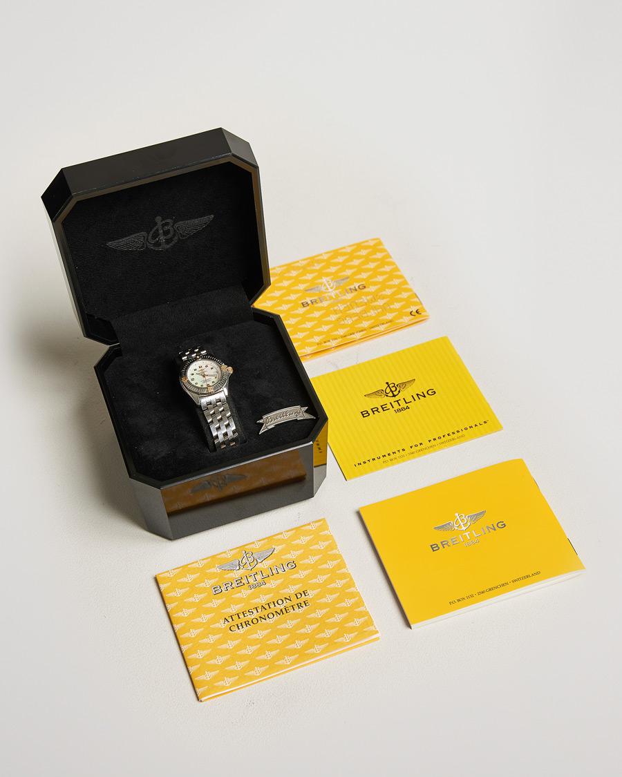 Heren | Breitling Pre-Owned Callistino B72345 Mother of Pearl Silver | Breitling Pre-Owned | Callistino B72345 Mother of Pearl Silver