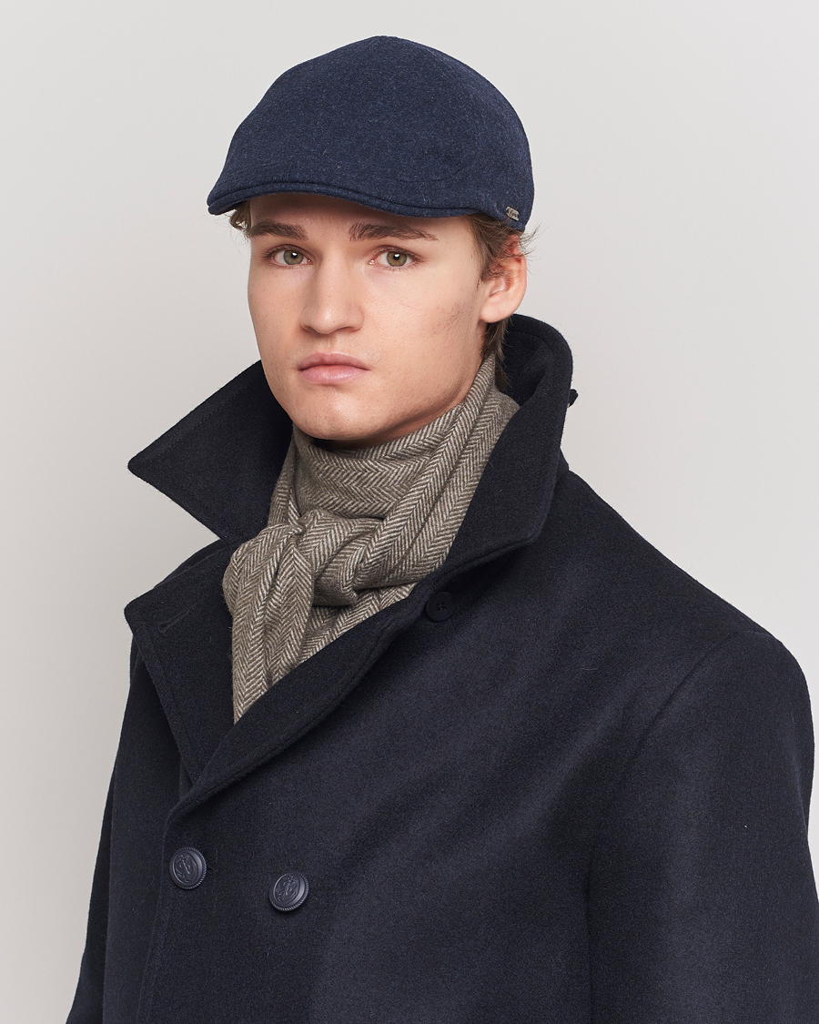 Heren |  | Wigéns | Pub Cap Melton Wool Blue Melange