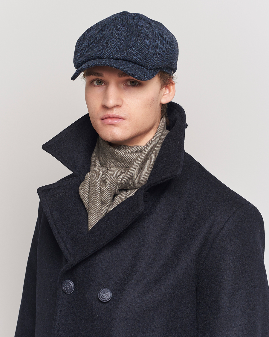 Heren | Platte petten | Wigéns | Newsboy Classic Shetland Wool Navy