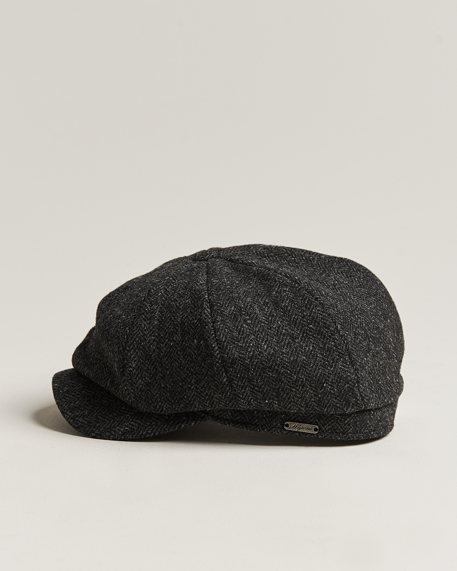 Heren | Hoeden en petten | Wigéns | Newsboy Classic Shetland Wool Dark Grey