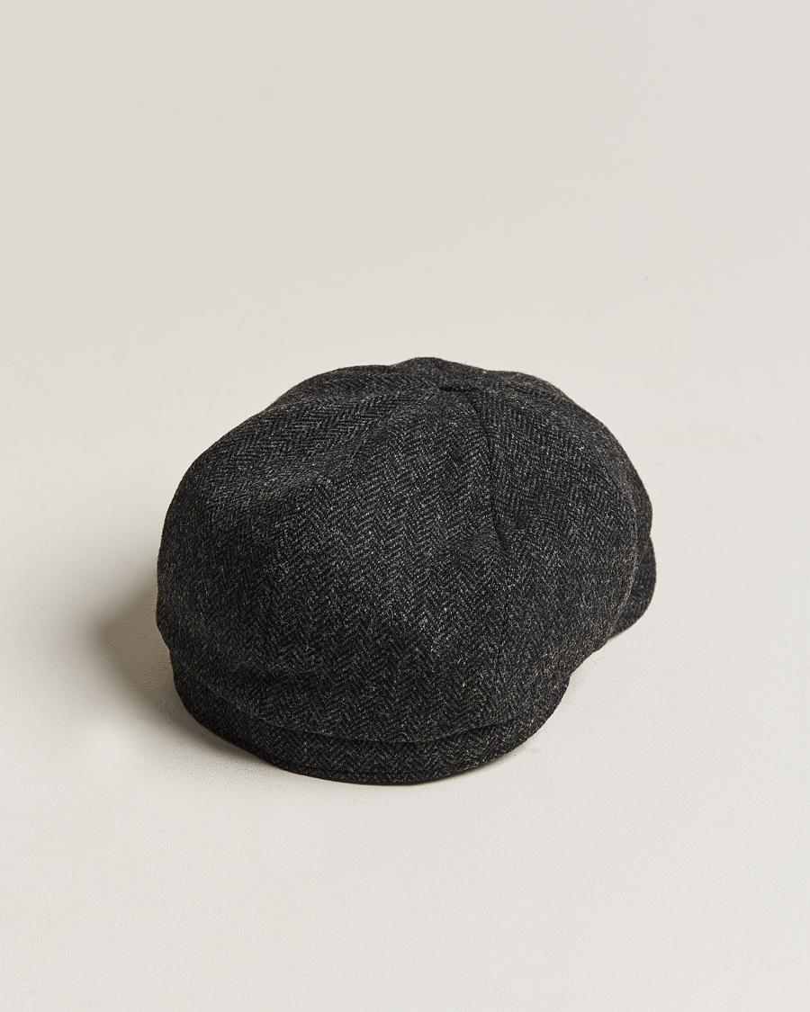 Heren | Hoeden en petten | Wigéns | Newsboy Classic Shetland Wool Dark Grey
