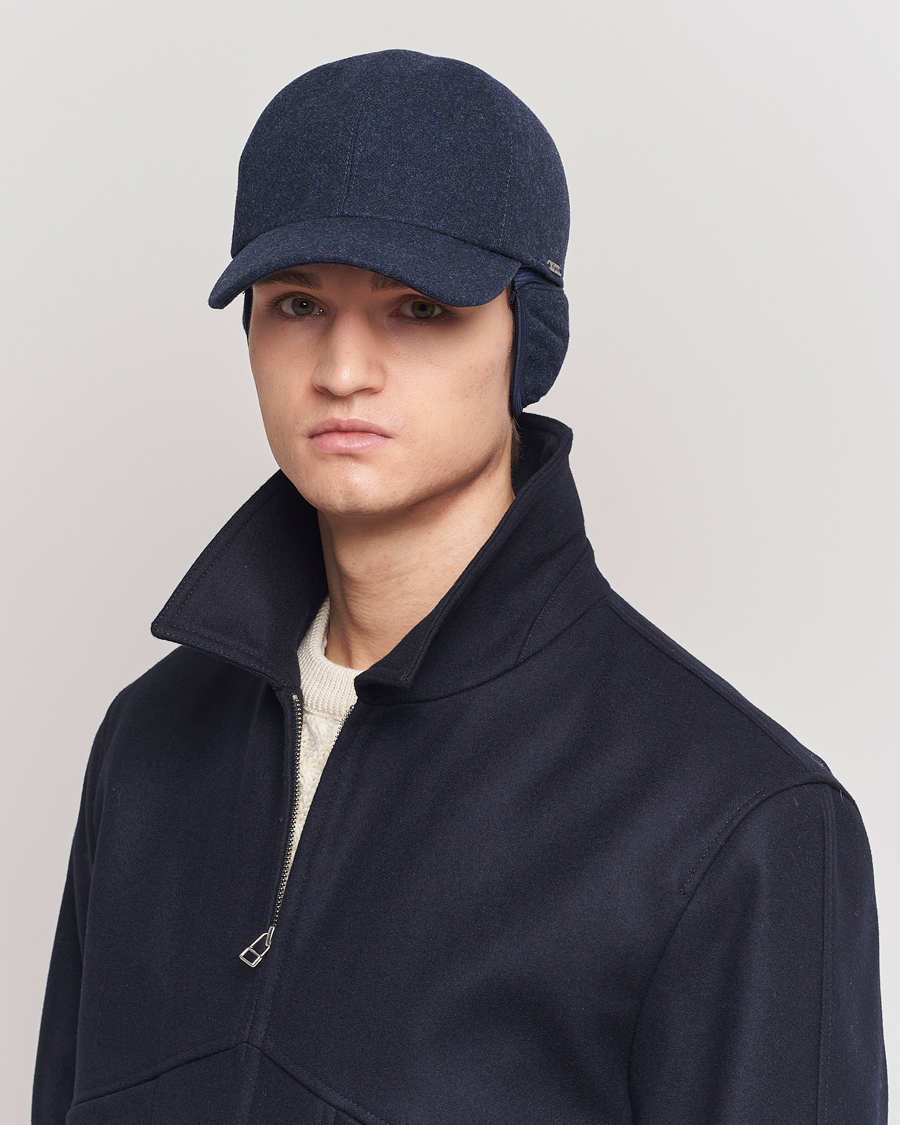 Heren | Wigéns Baseball Classic Melton Wool Blue Melange | Wigéns | Baseball Classic Melton Wool Blue Melange