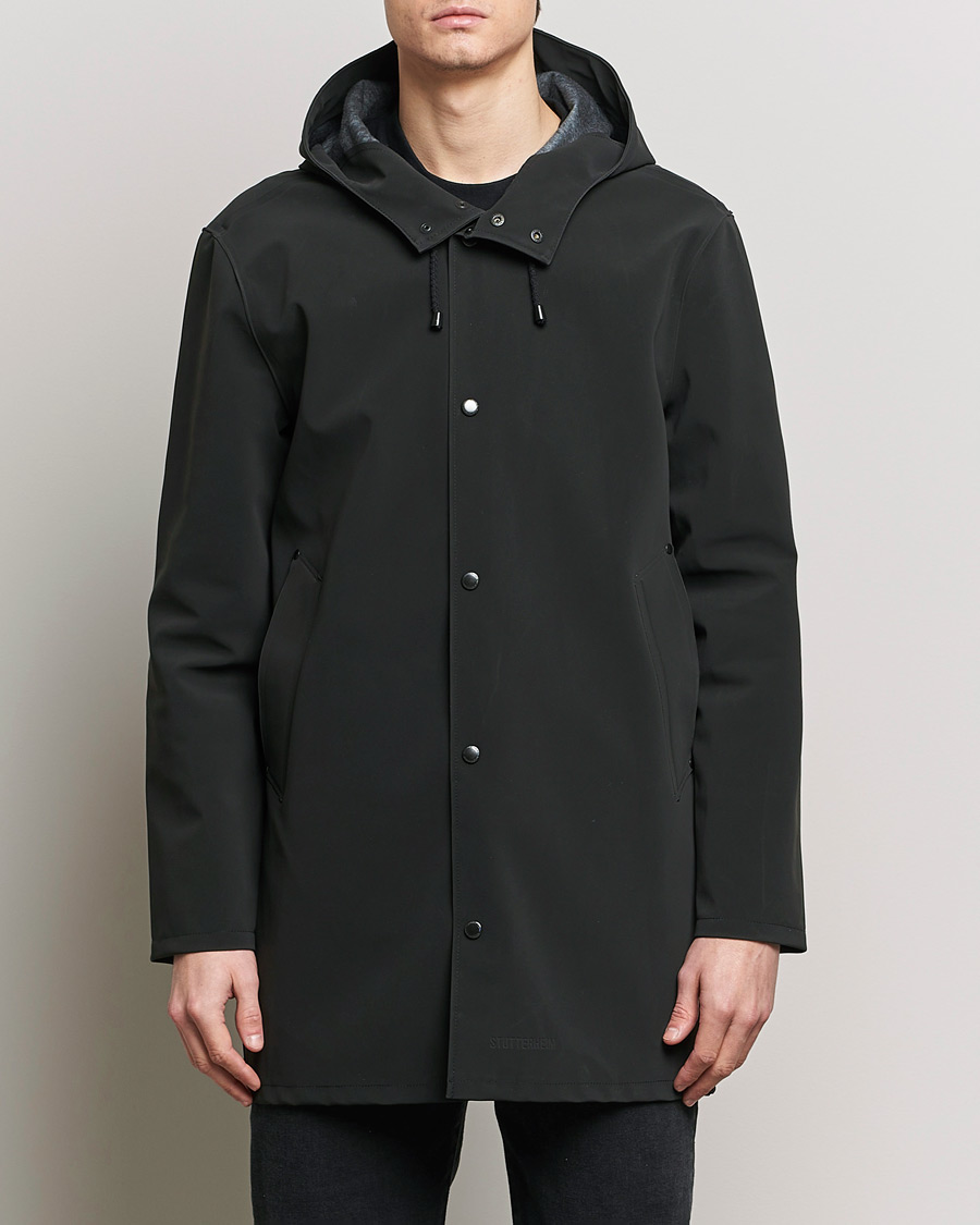 Men |  | Stutterheim | Stockholm Raincoat Suede Black