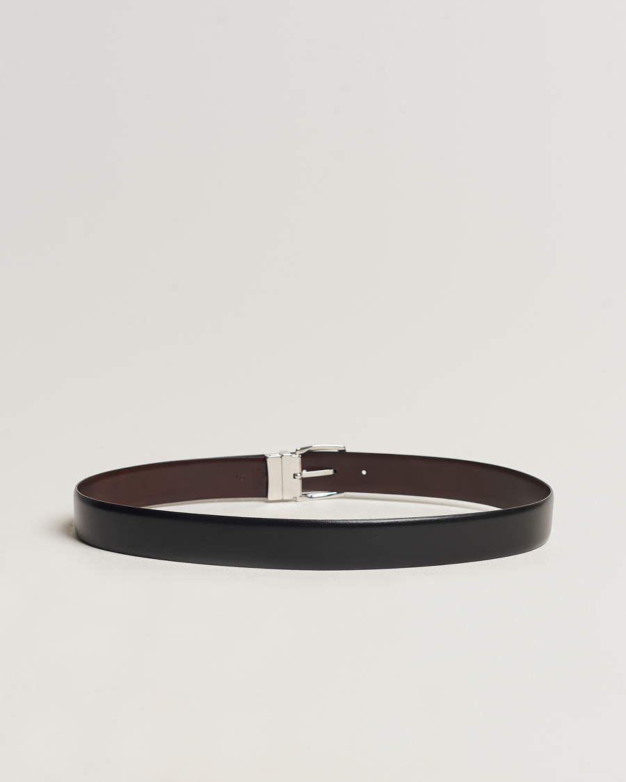 Heren | Leren riemen | Anderson's | Reversible Leather Belt 3,5 cm Black/Brown