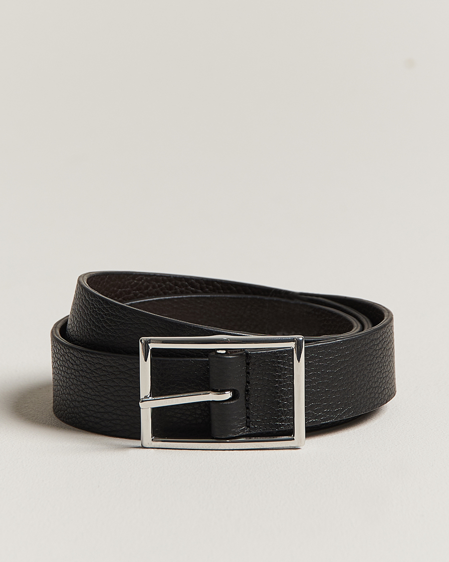 Heren | Anderson's Reversible Grained Leather Belt 3 cm Black/Brown | Anderson's | Reversible Grained Leather Belt 3 cm Black/Brown