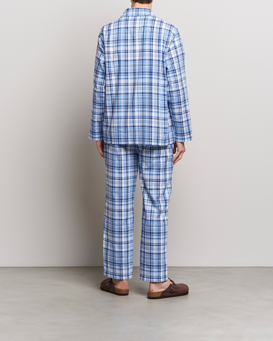 Herre | Pyjamaser og badekåper | Polo Ralph Lauren | Cotton Checked Pyjama Set Blue Plaid