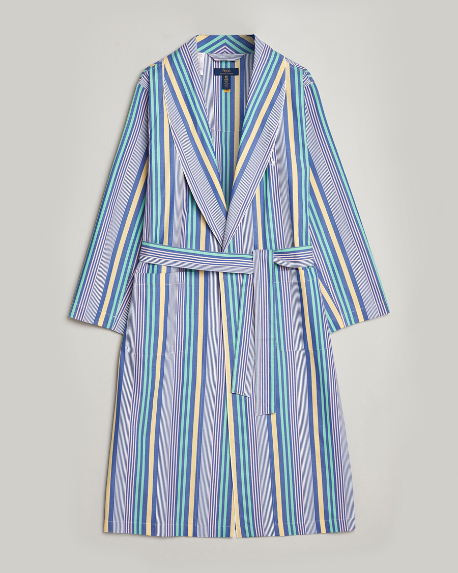 Heren | Pyjama's en gewaden | Polo Ralph Lauren | Oxford Striped Robe Blue/White