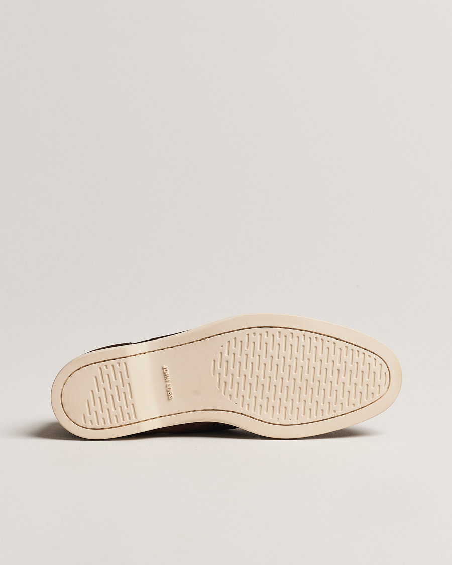 Heren | Instappers | John Lobb | Pace Summer Loafer Dark Brown Suede