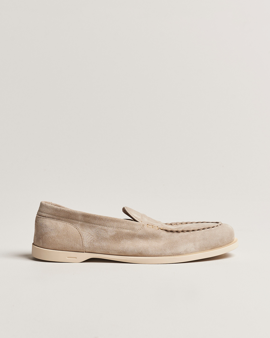 Heren | John Lobb Pace Summer Loafer Sand Suede | John Lobb | Pace Summer Loafer Sand Suede