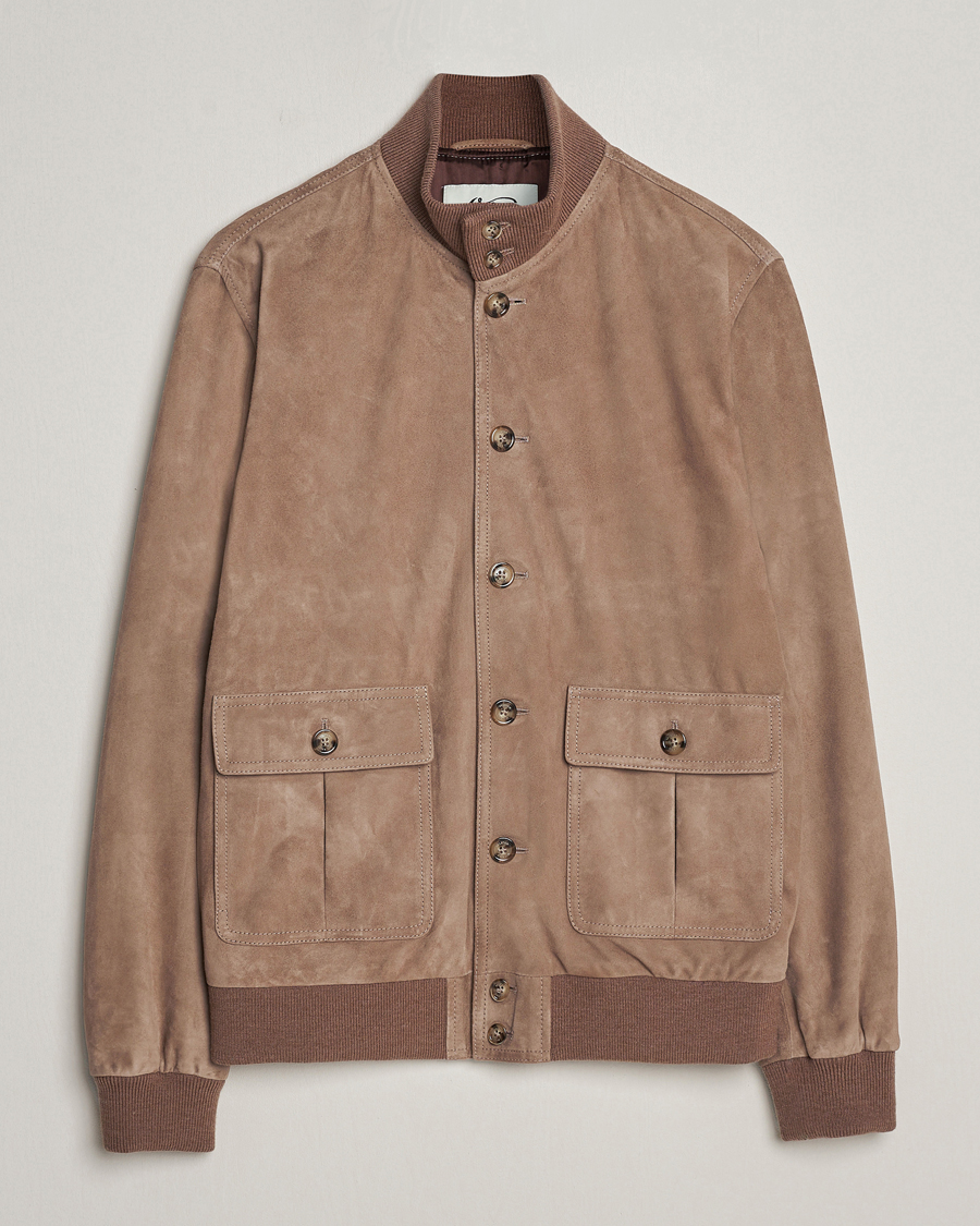 Heren | Jassen | Valstar | Valstarino Suede Jacket Greige