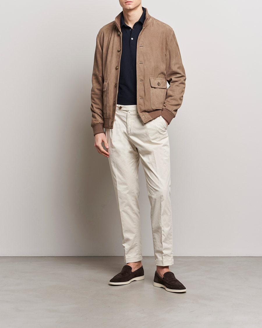 Heren | Jassen | Valstar | Valstarino Suede Jacket Greige