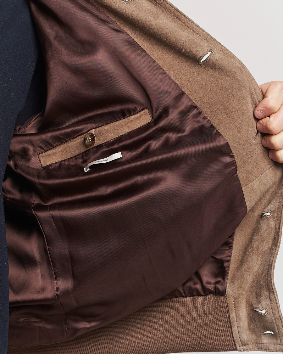 Heren | Jassen | Valstar | Valstarino Suede Jacket Greige