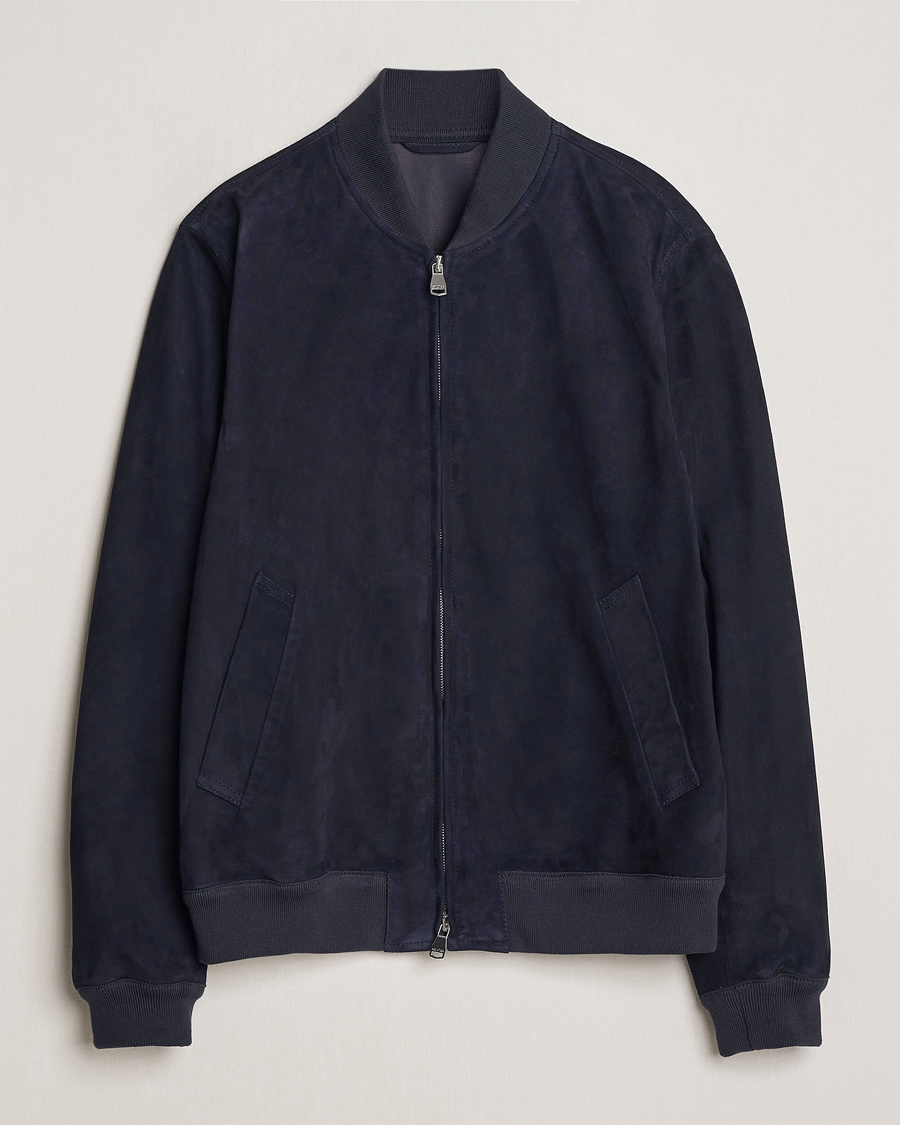 Heren | Jassen | Valstar | Zip Suede Jacket Navy