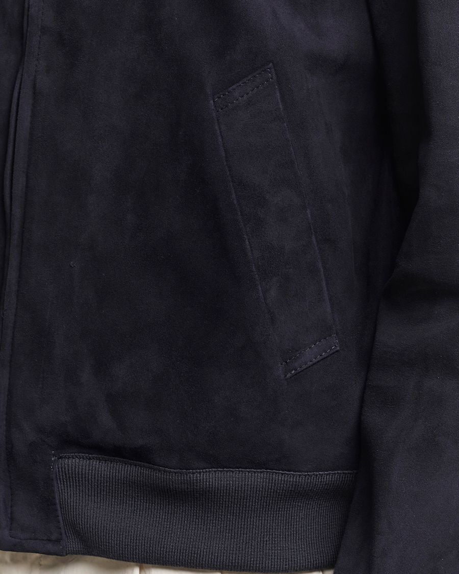 Heren | Jassen | Valstar | Zip Suede Jacket Navy
