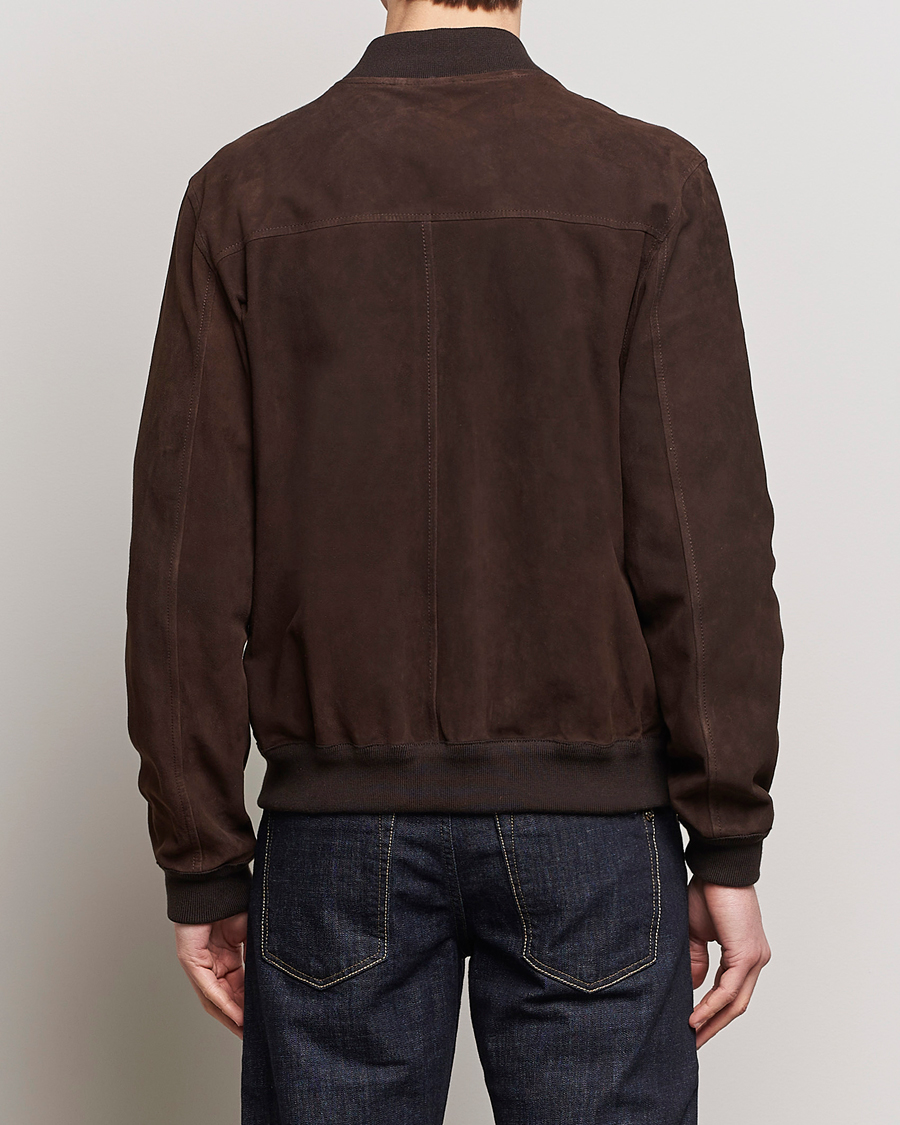 Heren | Jassen | Valstar | Zip Suede Jacket Dark Brown