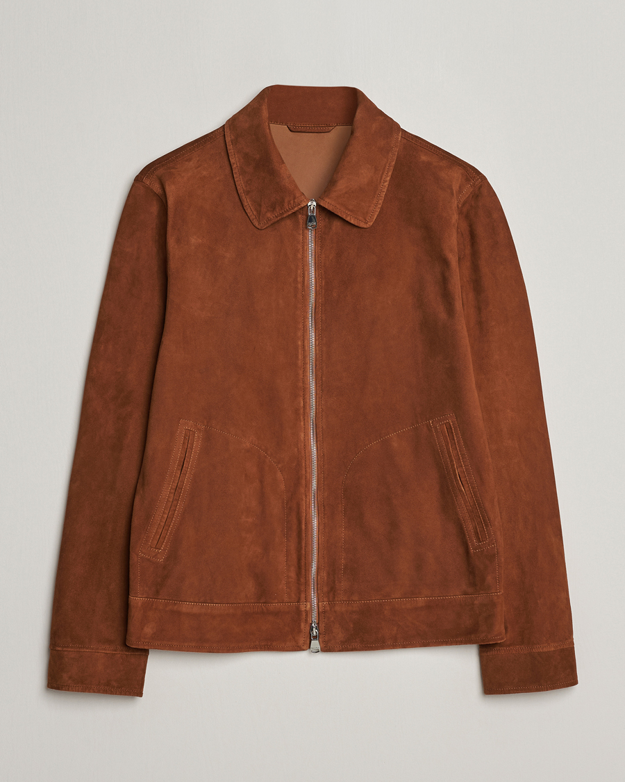 Heren | Jassen | Valstar | Suede Zip Bomber Jacket Sandal
