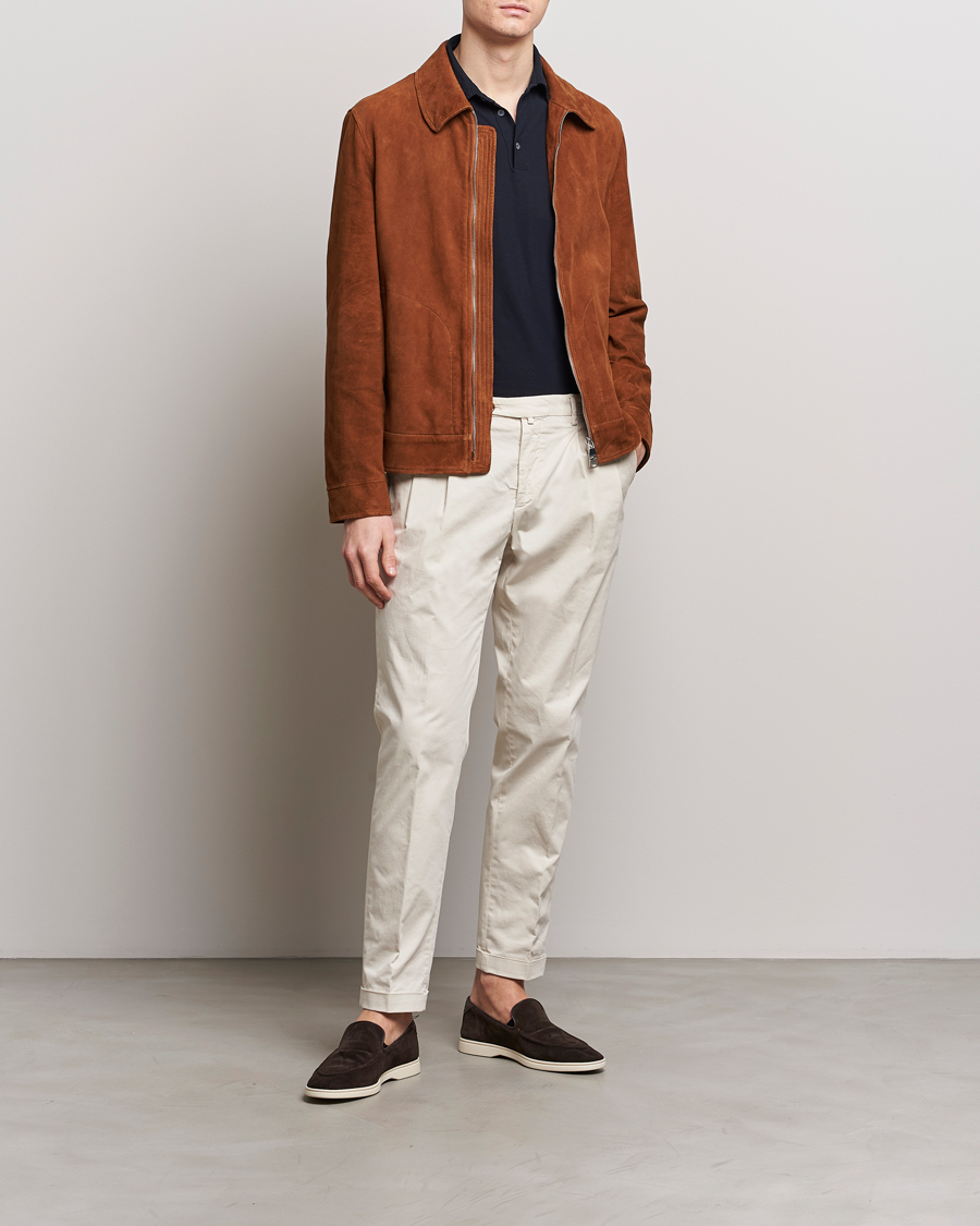 Heren | Jassen | Valstar | Suede Zip Bomber Jacket Sandal