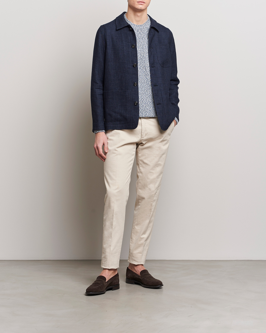 Heren | Jassen | Altea | Wool/Linen Chore Jacket Navy