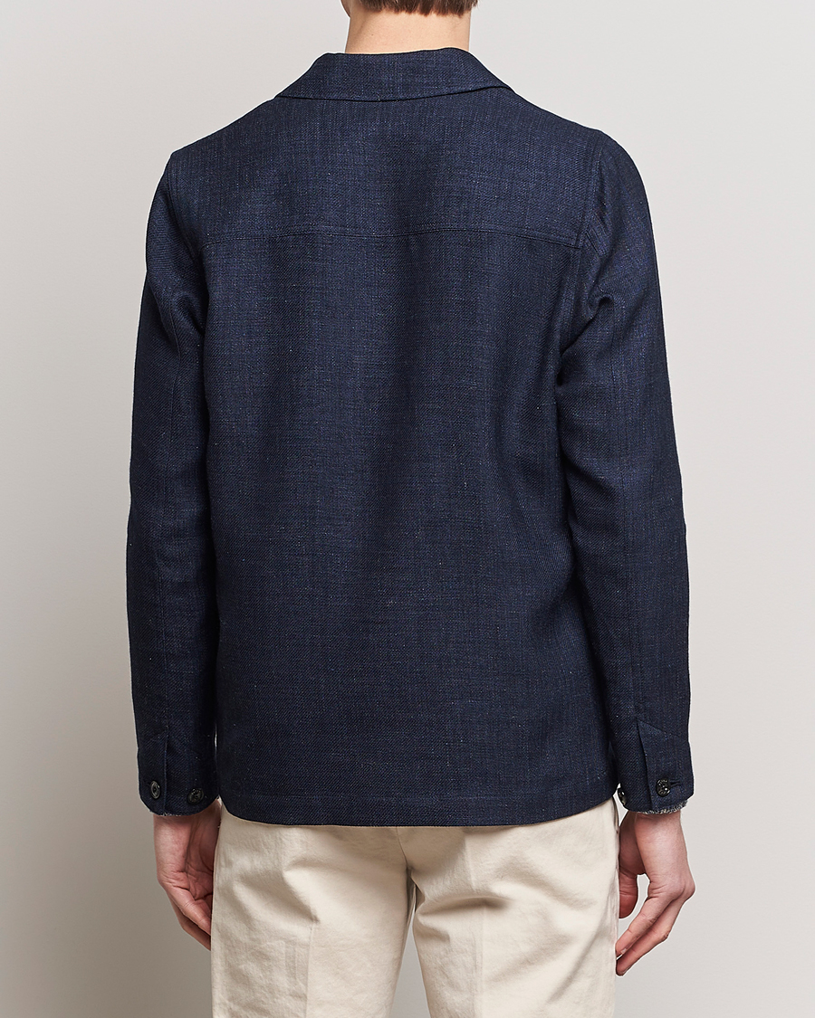 Heren | Jassen | Altea | Wool/Linen Chore Jacket Navy