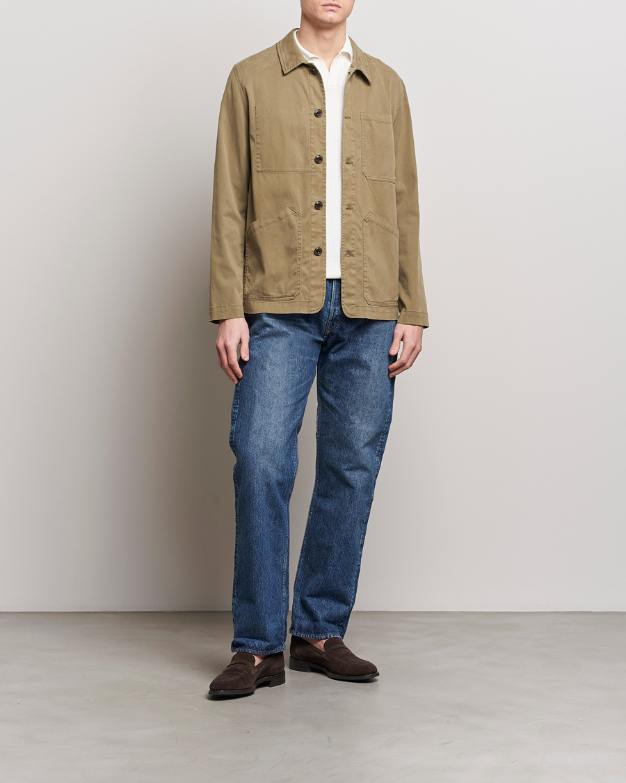 Heren | Jassen | Altea | Soft Cotton Shirt Jacket Olive