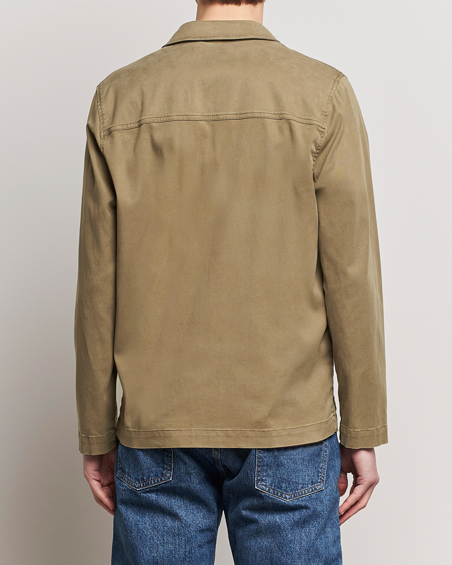 Heren | Jassen | Altea | Soft Cotton Shirt Jacket Olive