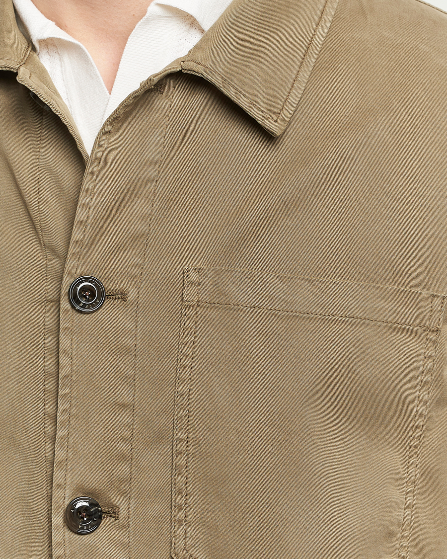 Heren | Jassen | Altea | Soft Cotton Shirt Jacket Olive