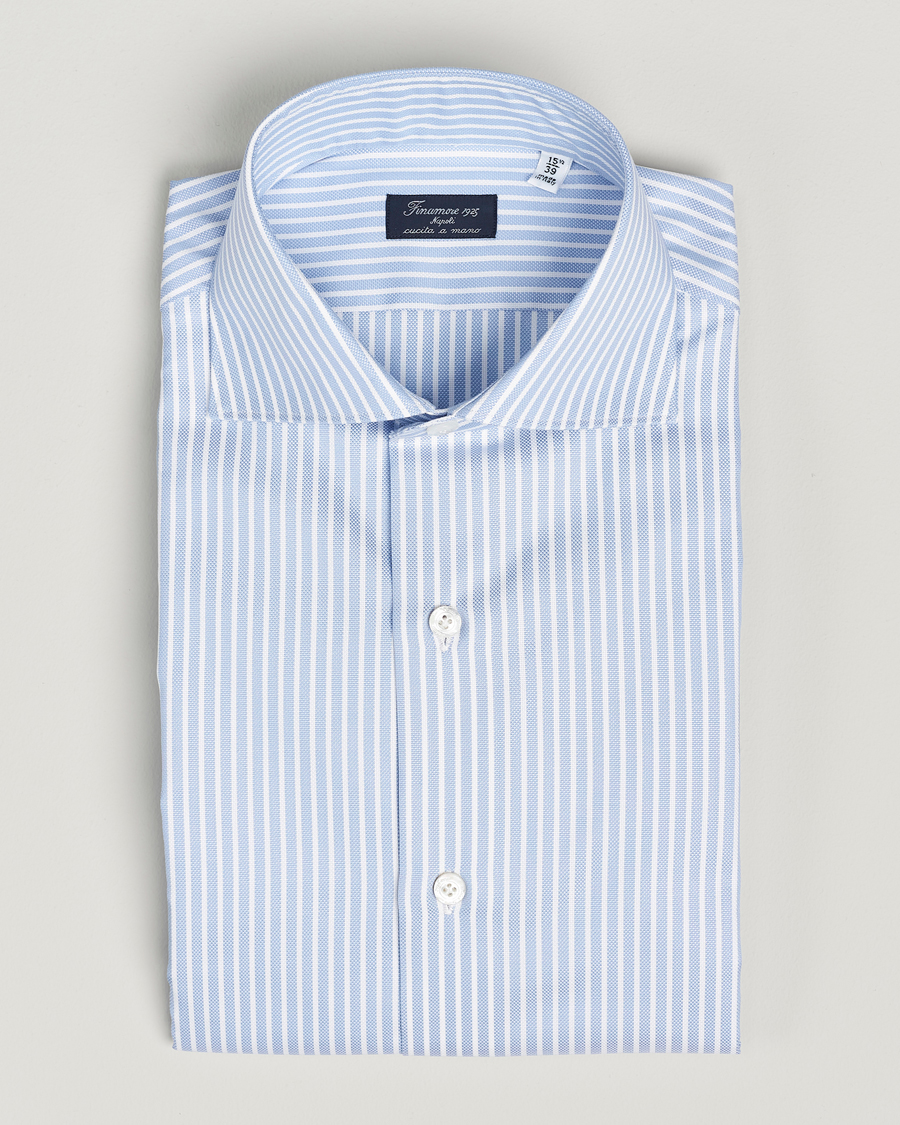  | | Finamore Napoli | Milano Slim Royal Oxford Shirt Blue Stripe