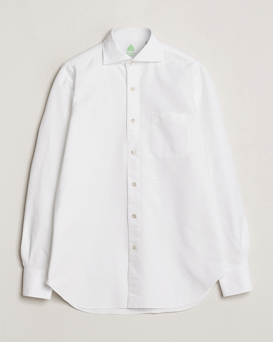 Heren | Overhemden | Finamore Napoli | Gaeta Chambray Shirt White