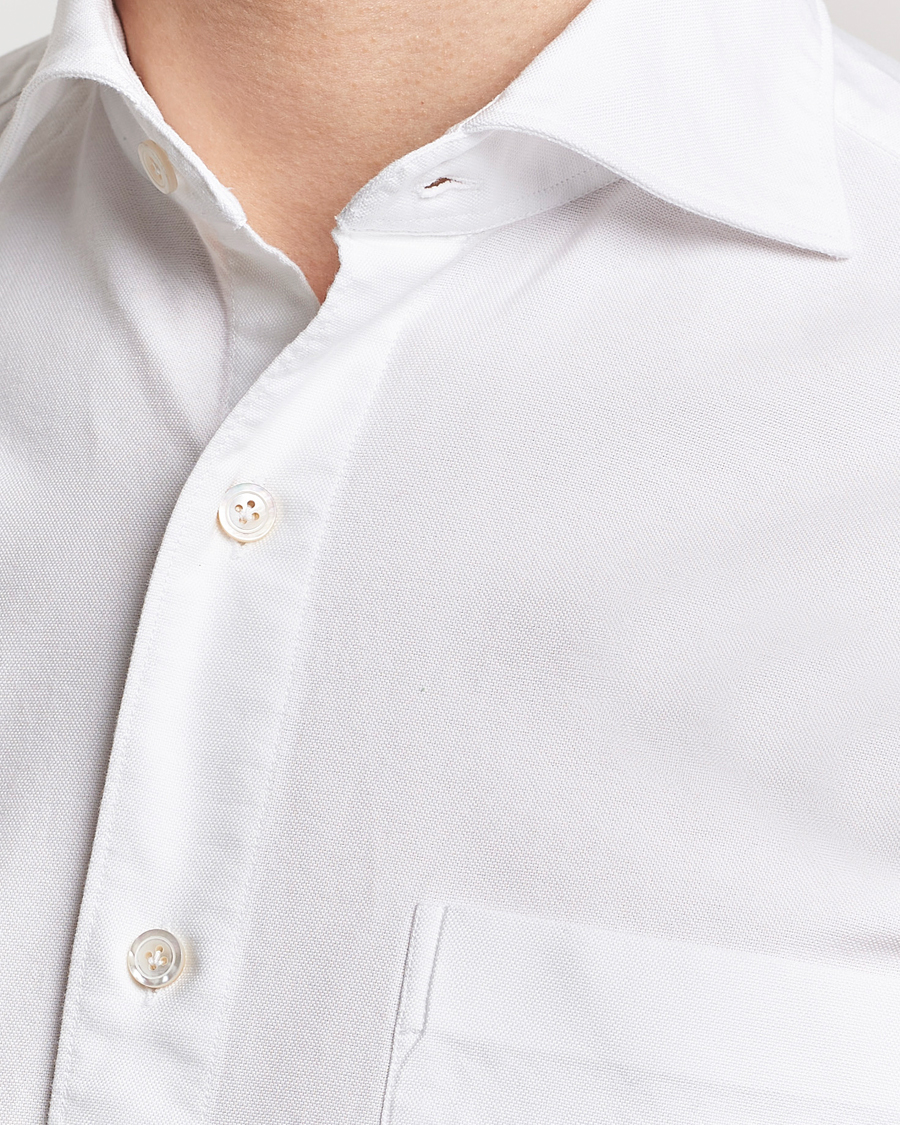 Heren | Overhemden | Finamore Napoli | Gaeta Chambray Shirt White