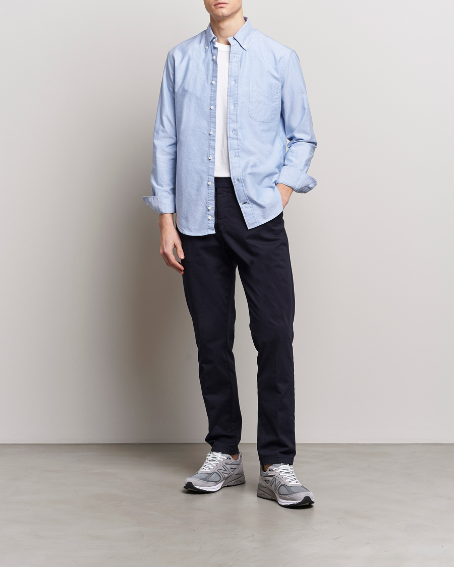 Heren | Overhemden | Gitman Vintage | Button Down Oxford Shirt Light Blue