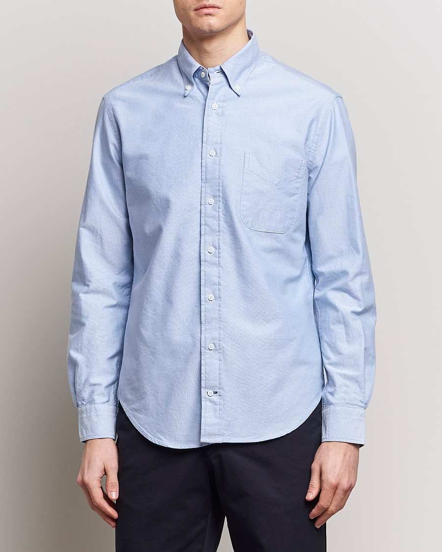 Heren | Preppy Authentic | Gitman Vintage | Button Down Oxford Shirt Light Blue