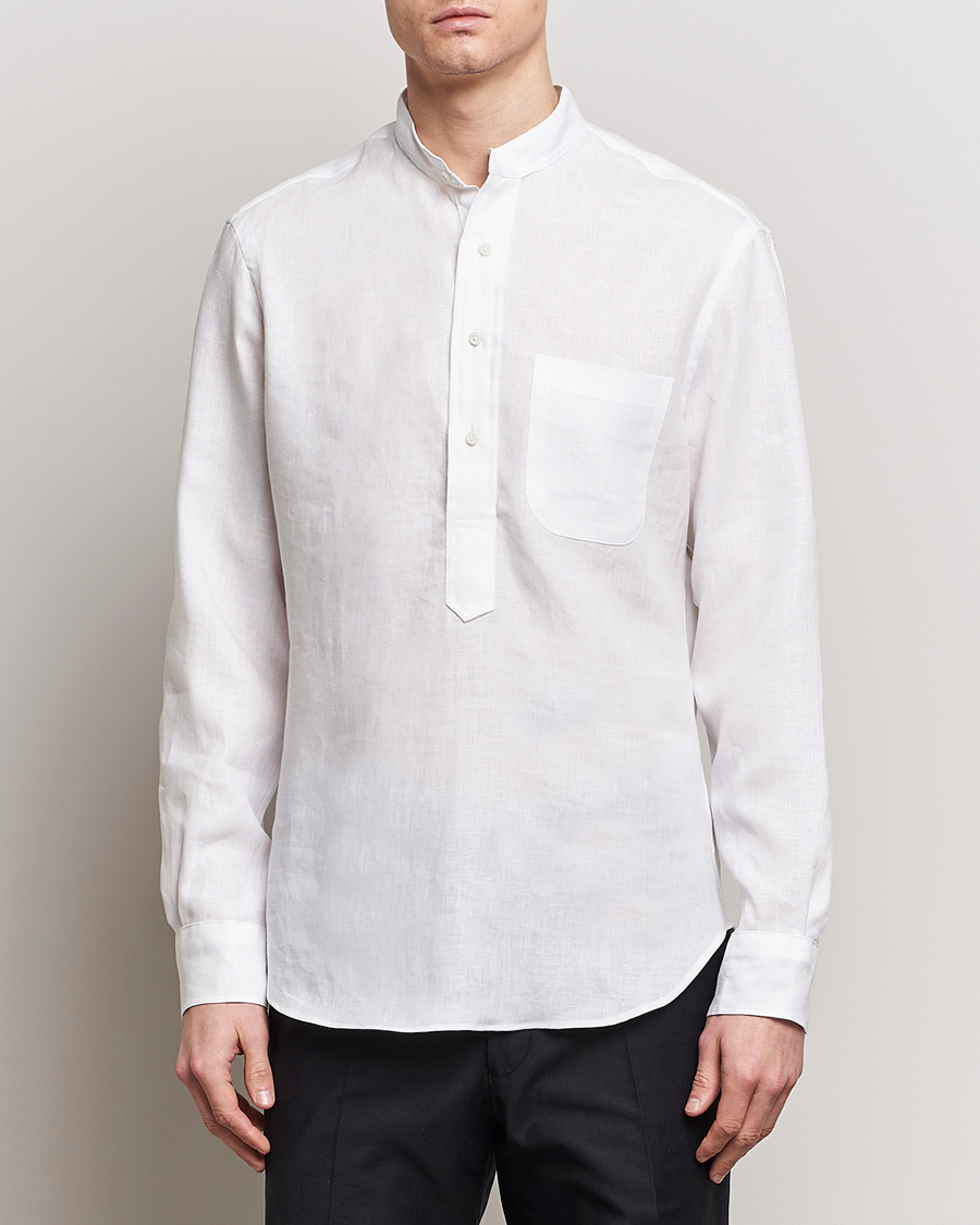 Heren | Gitman Vintage | Gitman Vintage | Linen Popover Shirt White