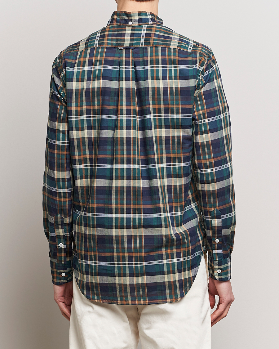 Heren | Overhemden | Gitman Vintage | Button Down Madras Shirt Green Check