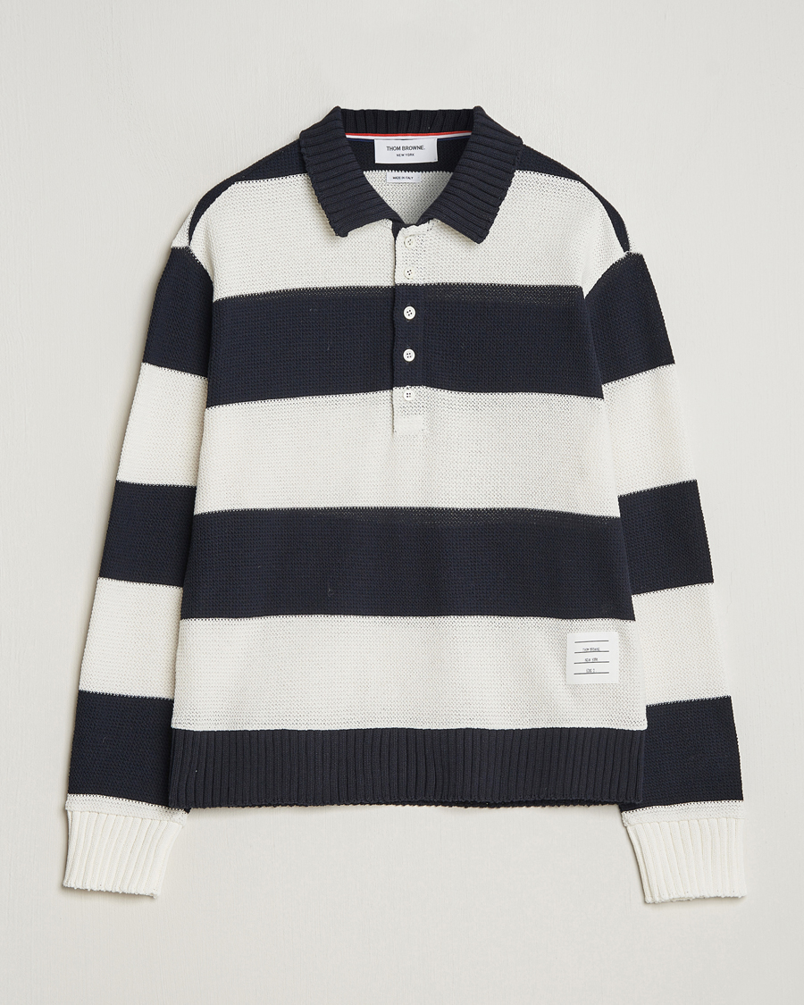 Heren | Truien | Thom Browne | Long Sleeve Rugby White/Navy