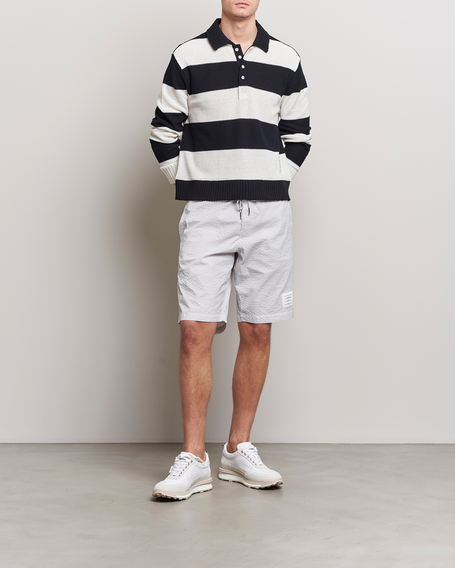 Heren | Truien | Thom Browne | Long Sleeve Rugby White/Navy