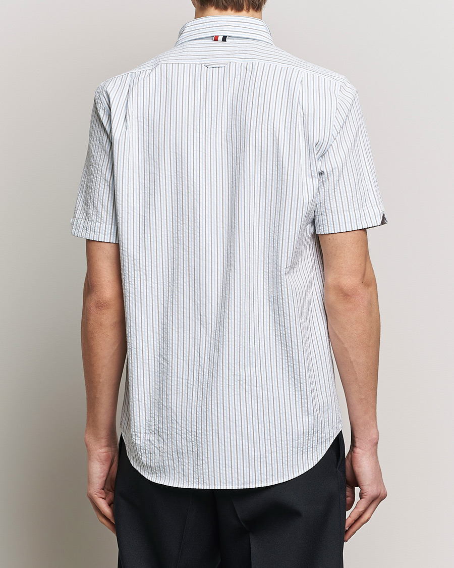 Heren | Overhemden | Thom Browne | Short Sleeve Seersucker Shirt Light Blue