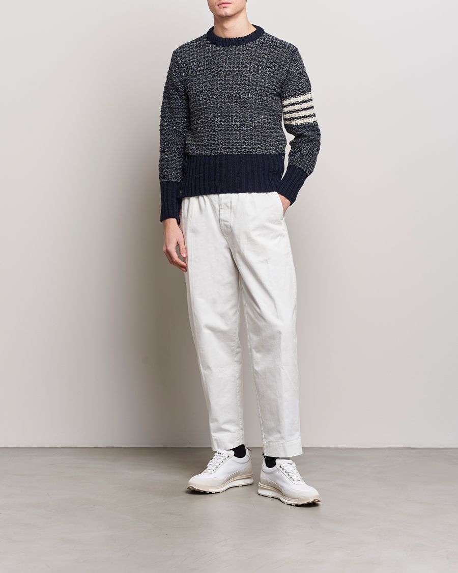 Heren | Truien | Thom Browne | 4-Bar Donegal Sweater Navy