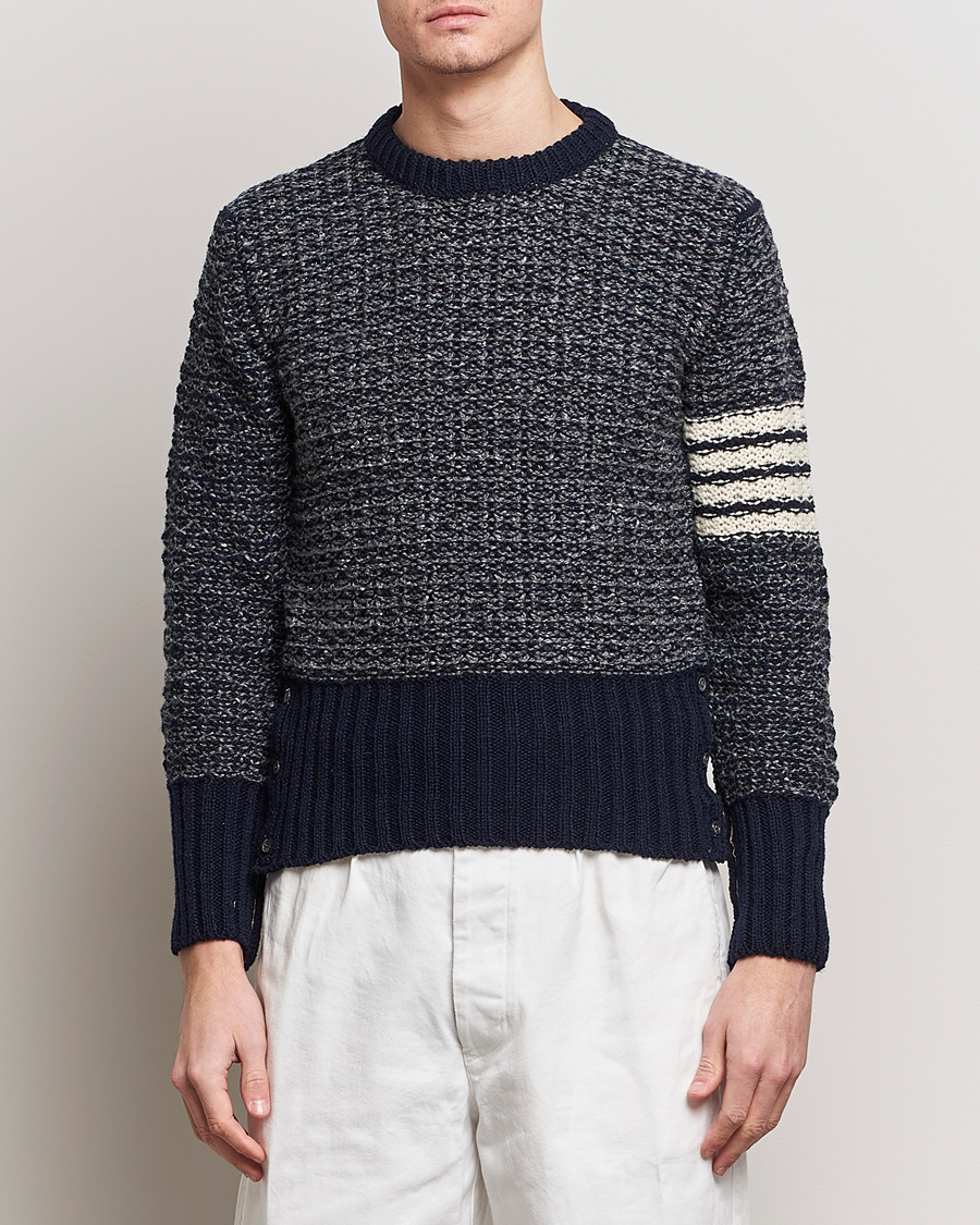 Heren | Thom Browne | Thom Browne | 4-Bar Donegal Sweater Navy