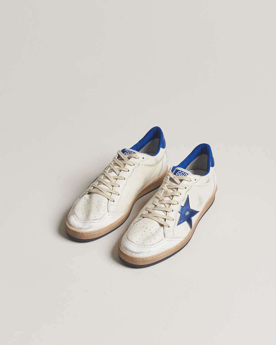 Heren | Witte sneakers | Golden Goose | Deluxe Brand Ball Star Sneakers White/Blue