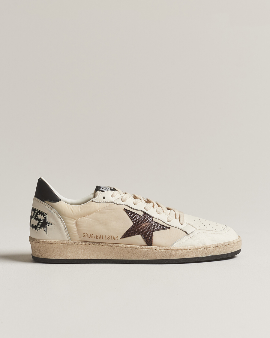 Heren | Golden Goose Deluxe Brand Ball Star Sneakers Beige/Burgundy | Golden Goose | Deluxe Brand Ball Star Sneakers Beige/Burgundy