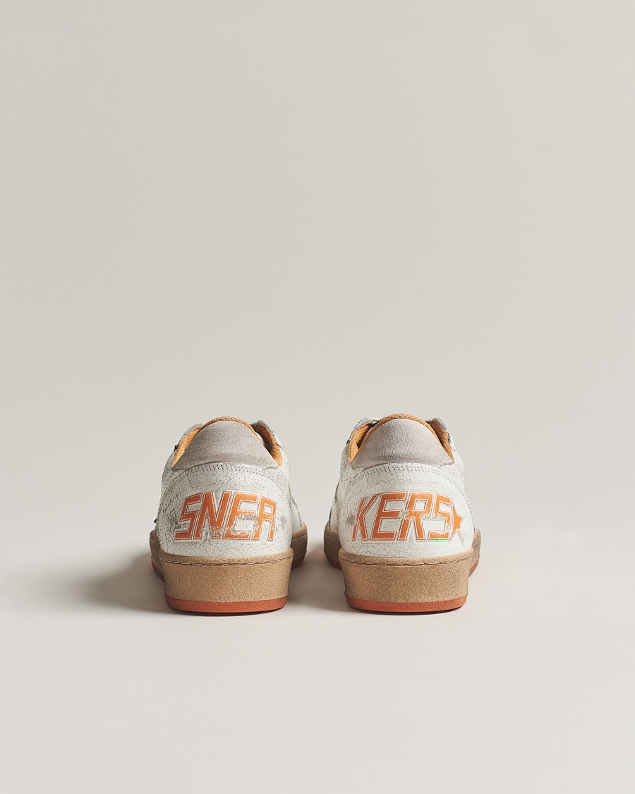 Heren | Golden Goose Deluxe Brand Ball Star Sneakers White/Orange | Golden Goose | Deluxe Brand Ball Star Sneakers White/Orange