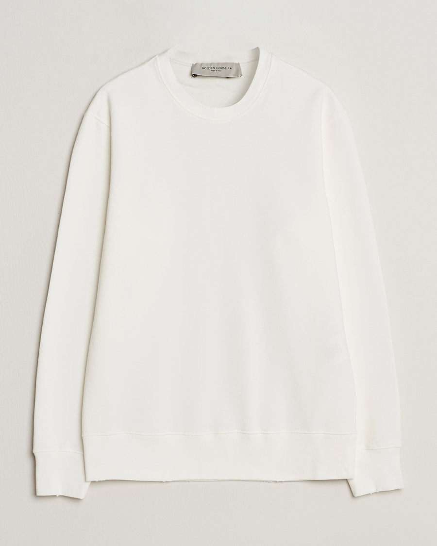 Heren | Truien | Golden Goose | Deluxe Brand Distressed Jersey Sweatshirt Vintage White