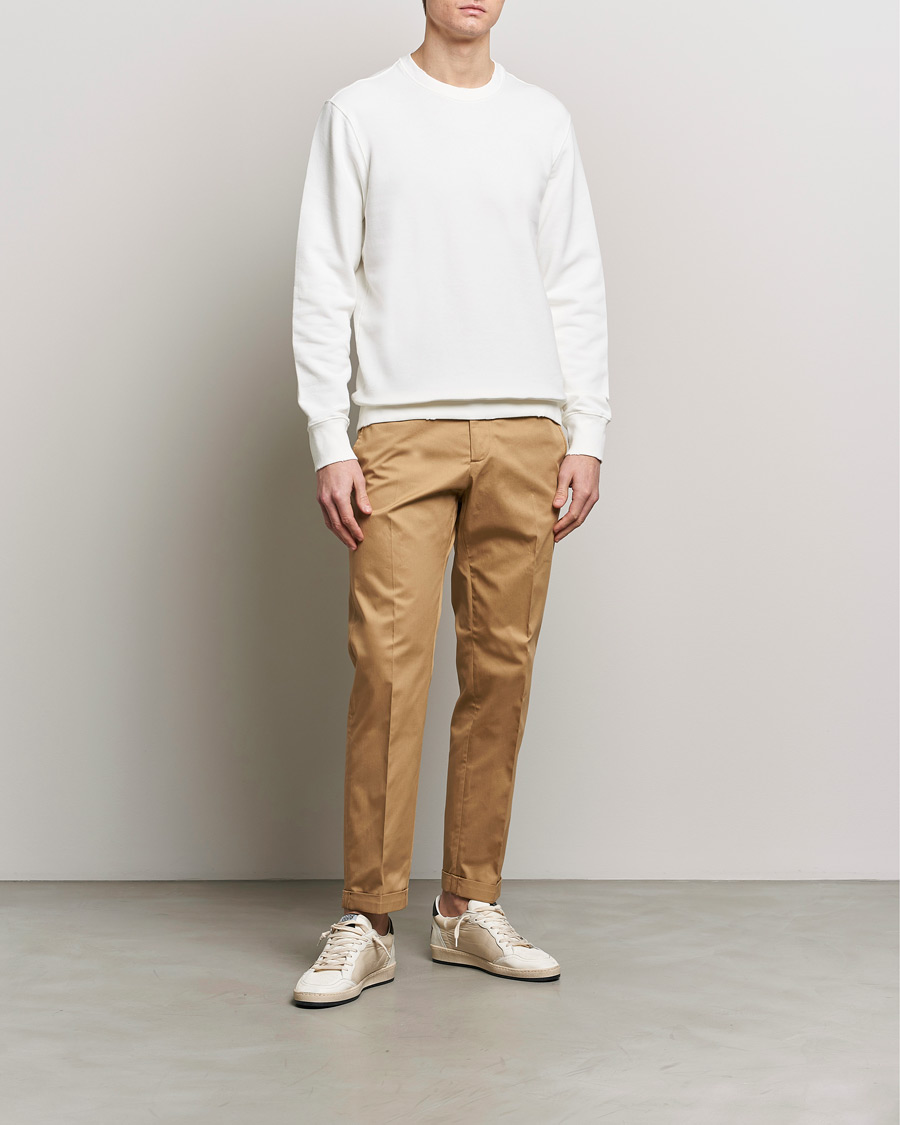 Heren | Truien | Golden Goose | Deluxe Brand Distressed Jersey Sweatshirt Vintage White