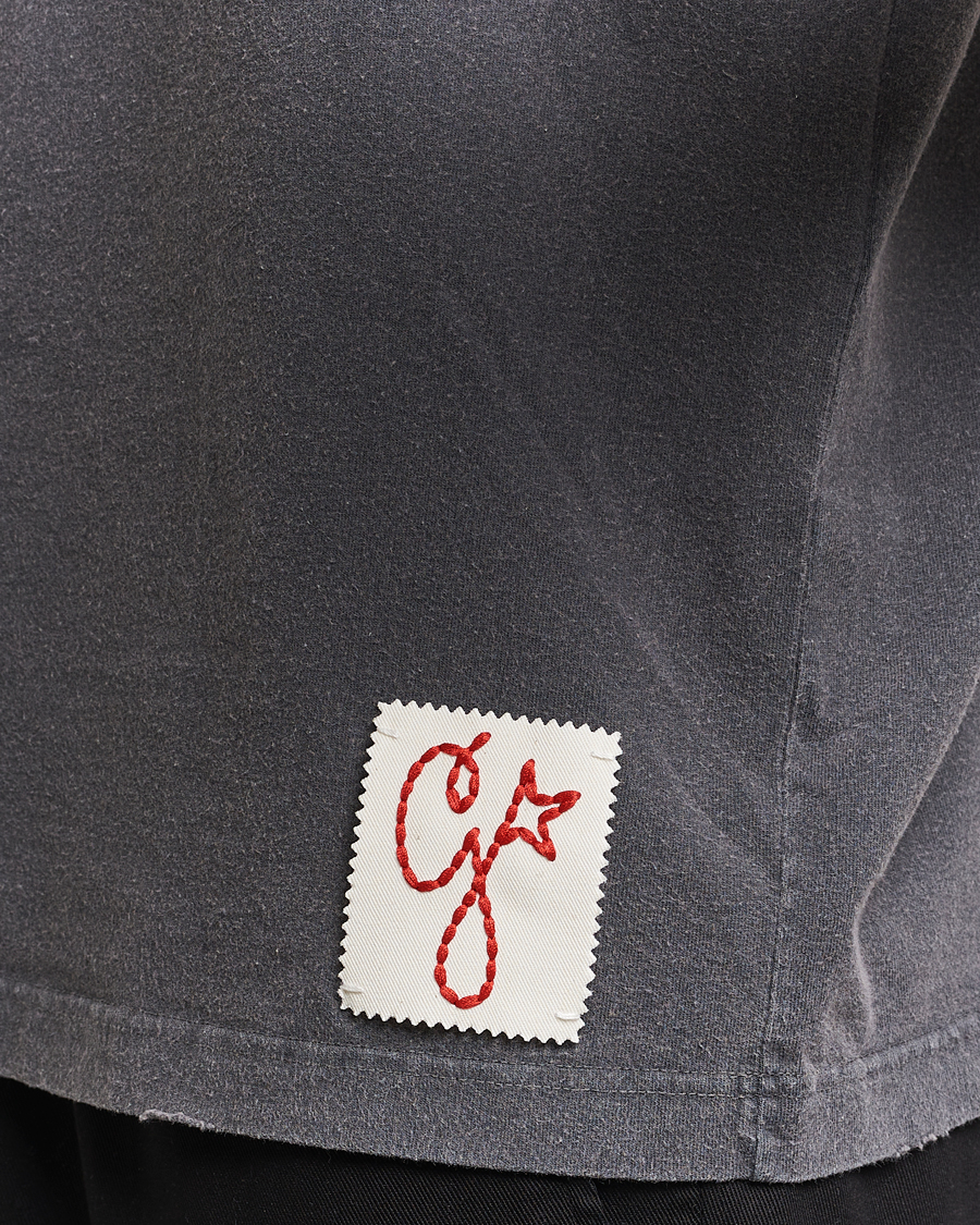 Heren | T-shirts | Golden Goose | Deluxe Brand Distressed Cotton Logo T-Shirt Anthracite